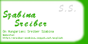 szabina sreiber business card